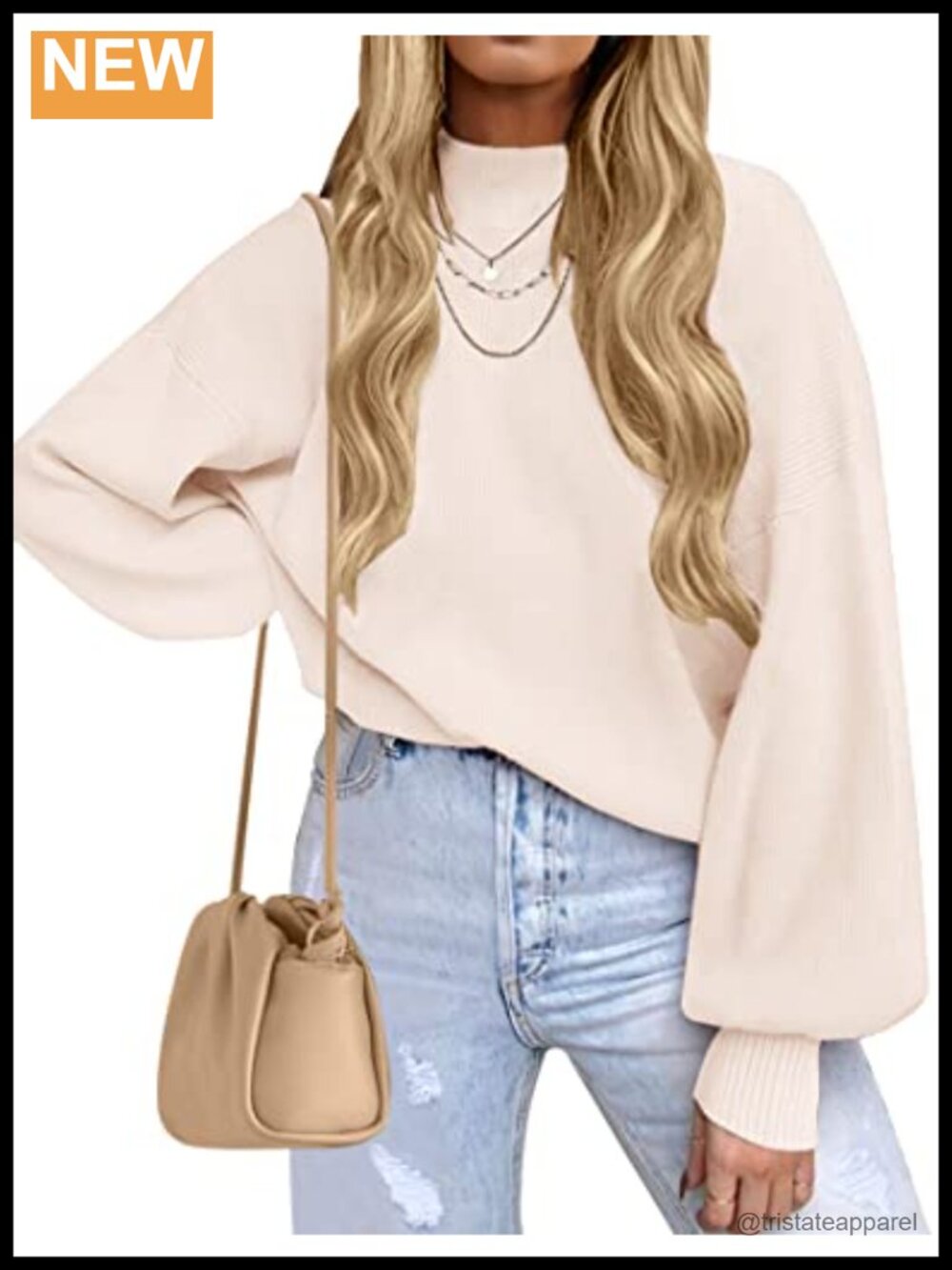 Womens Oversized Turtleneck Sweater Long Sleeve Knit Pullover Fall Fashion